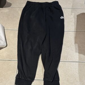 Nike Boys Black Sweatpants with White Logo sz XL